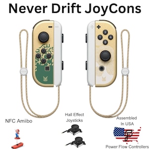 Hall Effect Never Drift Joy-Cons with Wrist Straps - Zelda Tears of the Kingdom