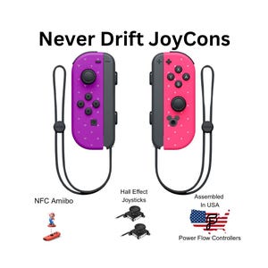Hall Effect Never Drift Nintendo Switch Joy Con Controllers With Wrist Straps - Disney Tsum