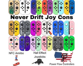Nintendo Switch JoyCon Controllers Hall Effect Never Drift Wrist Straps