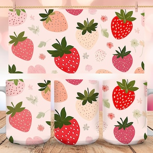 Strawberry Coffee Mug Cute Strawberry Cup Garden Lovers Mug Cottagecore Cup Farmhouse Mug Gift for Mom Gift for Grandma Mug Strawberry Lover