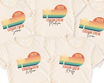 Cousin Crew Personalized T-Shirts, Matching Cousin Crew Shirts, Family Reunion T-shirts, Cousin Crew Vacation Tees, Custom Cousin Crew Shirt