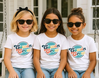 Personalized Cousin Crew T-Shirts, Matching Cousin Crew Shirts, Family Reunion T-shirts, Cousin Crew Vacation Tees, Custom Cousin T-Shirts