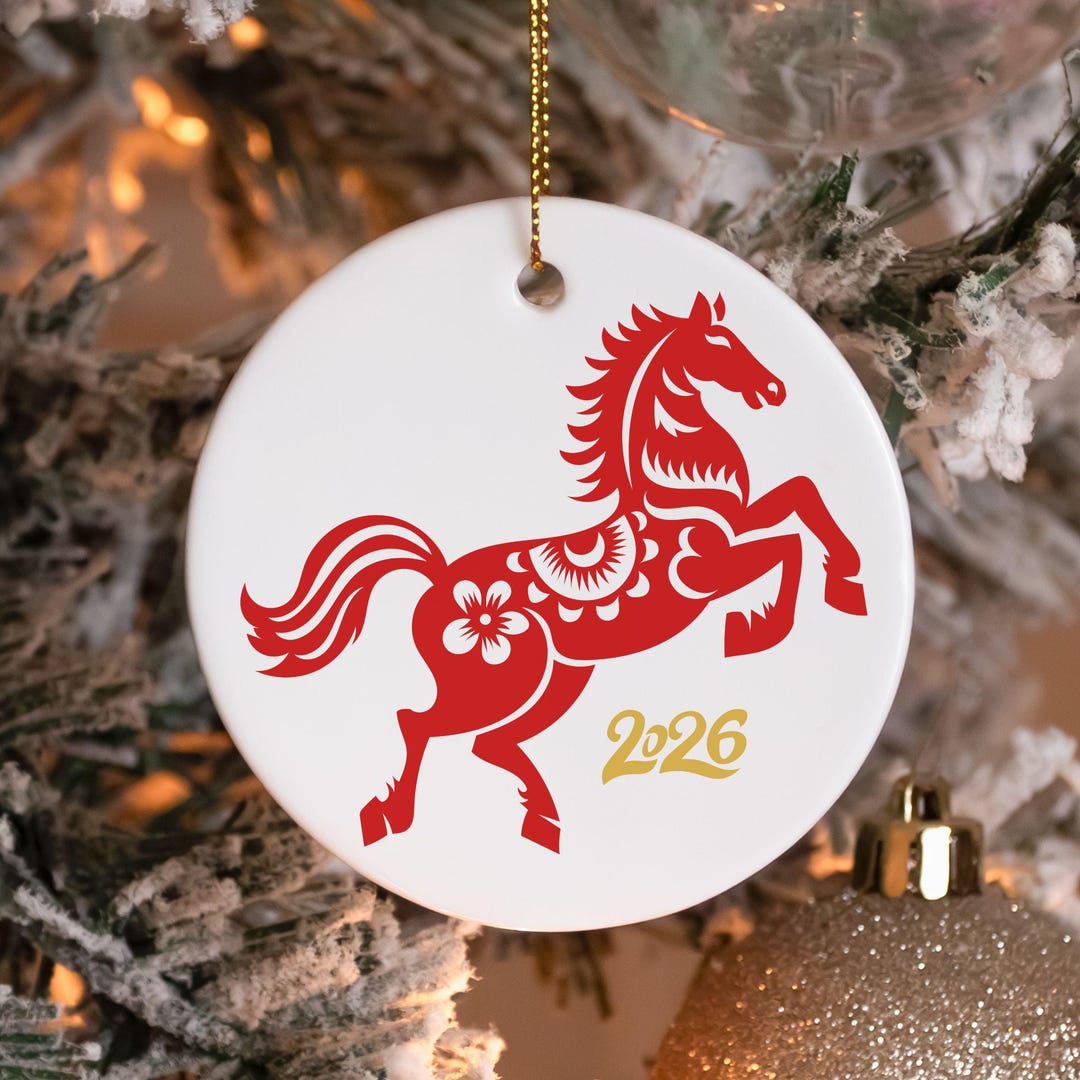 Year of the Horse Ornament, 2026 Chinese New Year Ornament, Lunar New ...