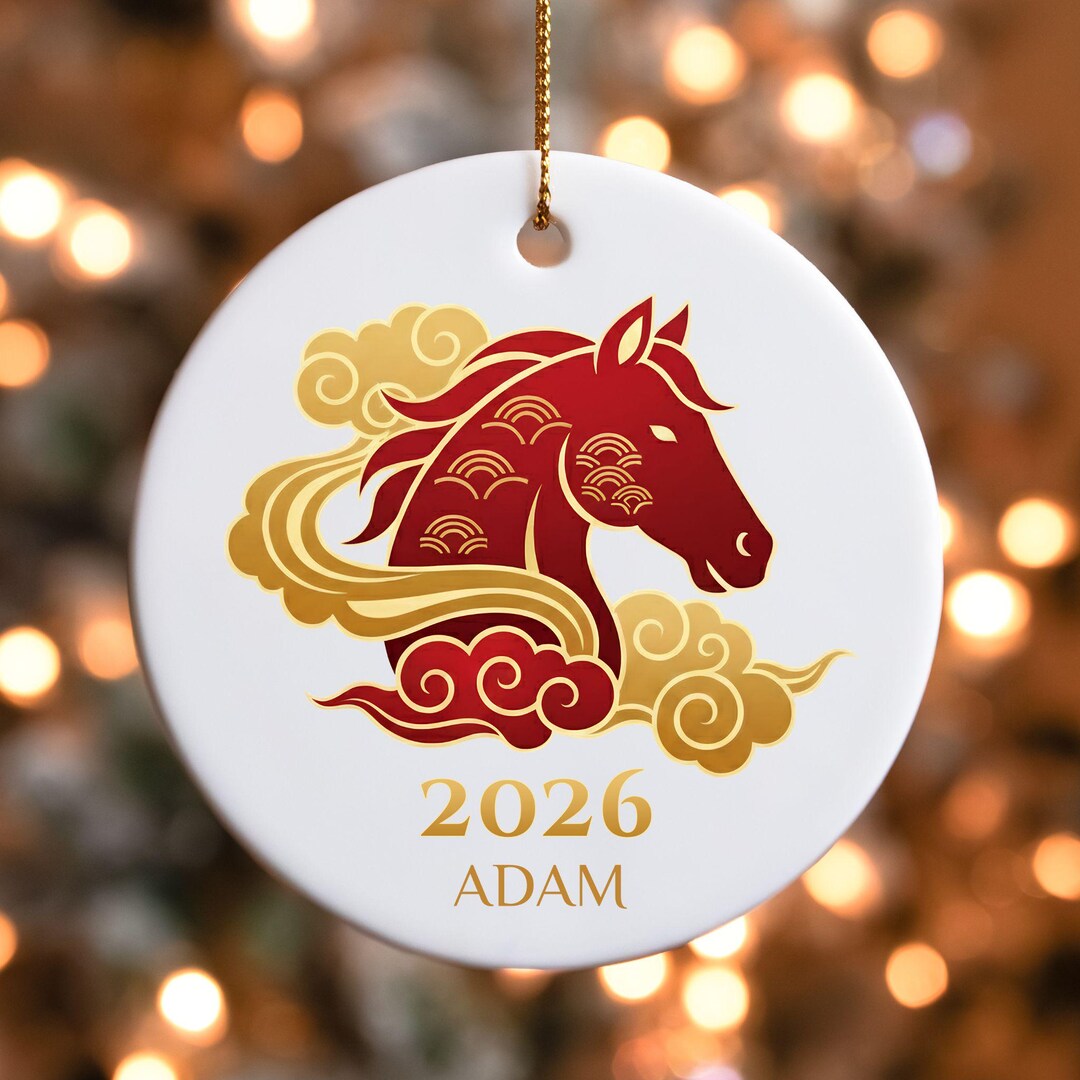 Personalized Year of the Horse Ornament, 2026 Chinese New Year Ornament ...