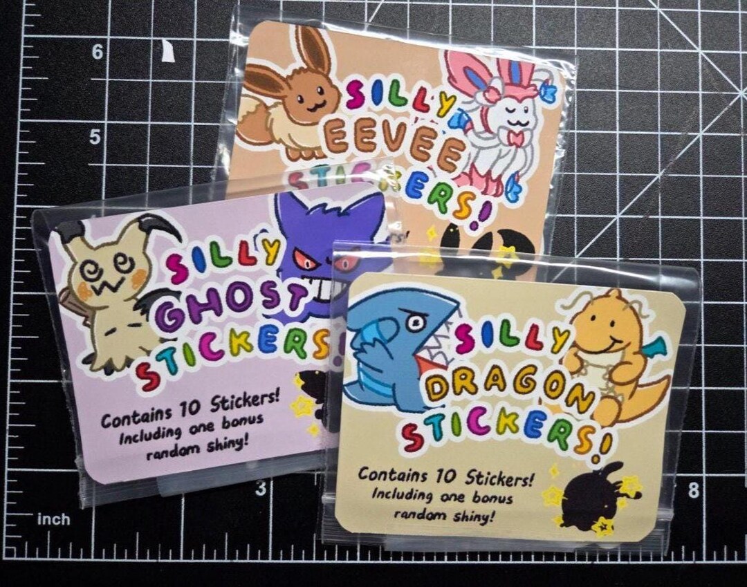 Grumpy Pokemon Sticker Silly Pokémon Sticker Packs! - Etsy