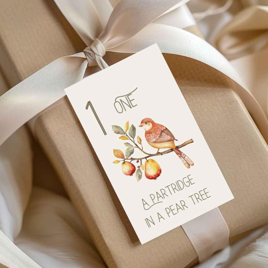 Boho 12 Days of Christmas Gift Tags (instant Download) - Etsy
