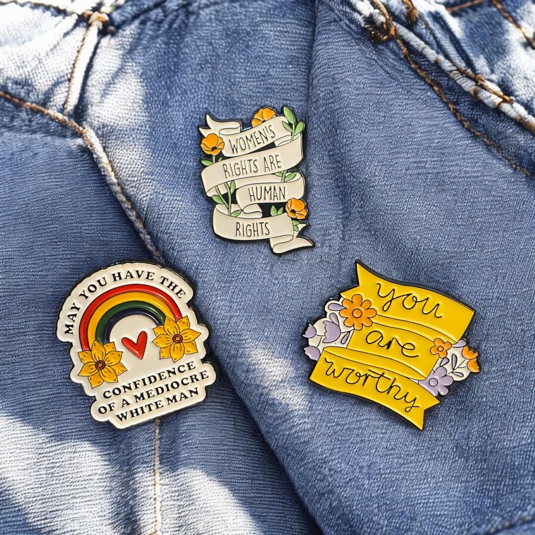 Feminist Enamel Pin Set Womens Rights Badges Gift for Her New Job ...