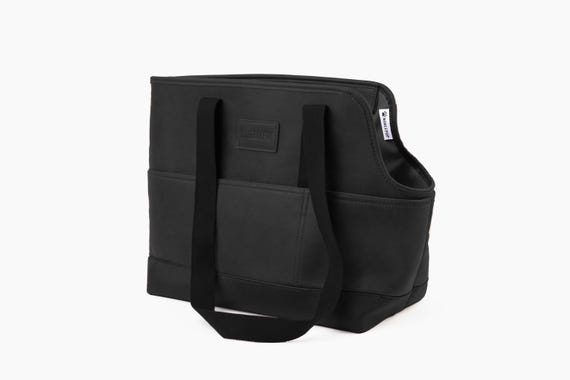 ホワイトフェイクレザー犬用キャリーバッグ：小型犬用トートバッグ