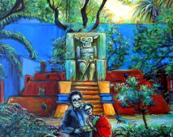 La Casa Azul' signed print by artist Heather Calderón