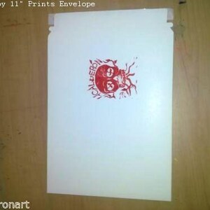 Puede incluir: Sobre blanco con un dise&ntilde;o de calavera y huesos cruzados rojos. El sobre mide 8 1/2 pulgadas por 11 pulgadas.