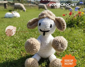 Nala l'agneau Lovey - Patron au crochet sans couture en anglais PDF