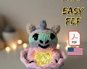 Panier organisateur au crochet Kawaii - Rangement amigurumi avec ours mignon (Modèle PDF)