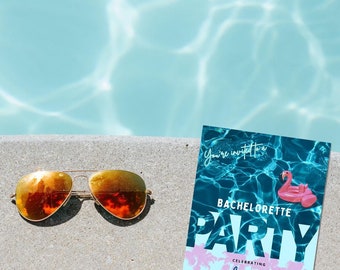 Last Splash Bachelorette Party Invitation, Pool Party Bachelorette Invitation, Tropical Bachelorette Party Invite, Beach Bachelorette Invite