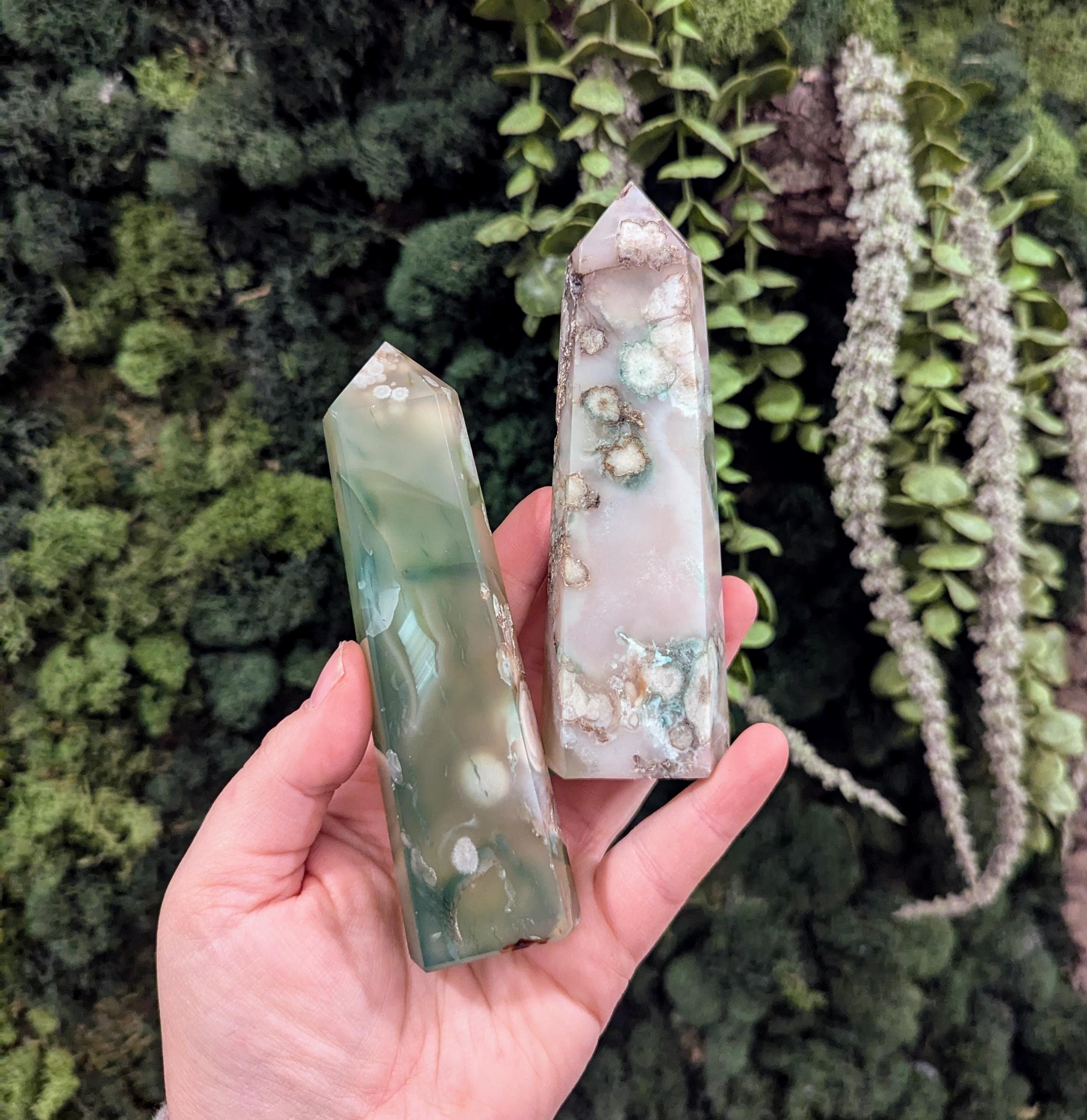 Green Flower Agate - Etsy