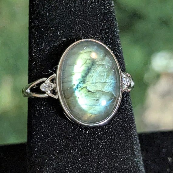 Adjustable Labradorite Rings | S925 Sterling Silver | Transformation, Protection & Intuition