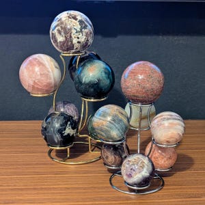CLEARANCE - Mixed Variety Spheres | Amethyst, Onyx, Calcite, Jasper, Sunstone & More