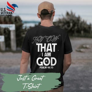 Bible Verse Shirt Psalm 46:10 Christian T-Shirt Faith Gift Inspirational Religious Tshirt Spiritual Cotton Clothing for Men and Women