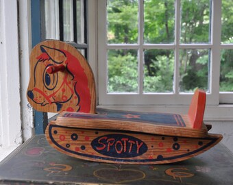 spotty rocking horse