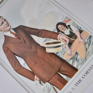 Original Vintage 1920s Tailor&#39;s Advertising Poster/Men&#39;s Fashion Advertisement Drawing/Riverside Tailoring Co./Father&#39;s Day Gift