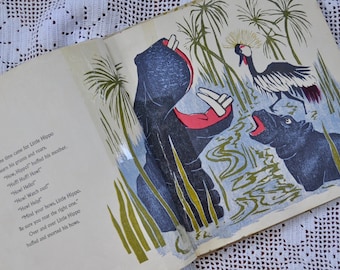 How, Hippo! by Marcia Brown/Vintage 1960s/Children's Illustrated Picture Book/First Edition