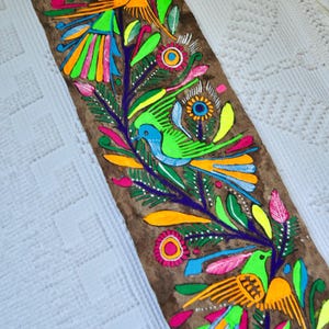 Vintage Amate Tribal Folk Art Painting/Bright Colorful Mexican Bark Paper Wall Hanging/Studio Apartment Dorm Room Wall Decor