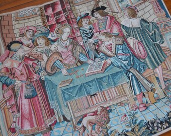 Medieval Scene Vintage Gobelin Tapestry