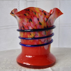 Art Deco Glass Vase - Etsy