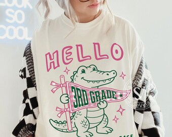 Third Grade Teacher Gator Shirt Comfort Colors 3rd Grade Teacher Shirt Third Grade Back to School Teacher Team Shirt First Day School Outfit