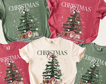 Custom Family Christmas Shirts Comfort Colors, Matching Family Christmas Shirts, Group Christmas Shirts, Personalized Christmas Crew Shirts