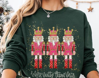 Nutcracker Christmas Sweatshirt, Vintage Nutcracker Sweatshirt, Preppy Nutcracker Sweater, Trendy Christmas Sweatshirt Funny Christmas Shirt