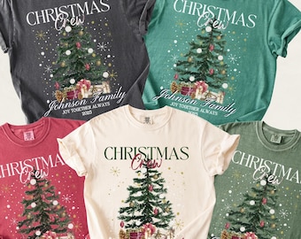 Custom Family Christmas Shirts Comfort Colors, Matching Family Christmas Shirts, Group Christmas Shirts, Personalized Christmas Crew Shirts