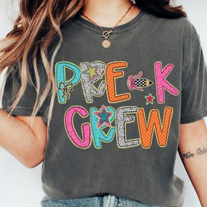 PreK Teacher Shirt, Comfort Colors, PreK Back to School Teacher Shirt, Pre-K Teacher Team Shirt, Preschool Crew, Pre-K TShirt, Pre K T-Shirt