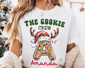 Christmas Cookie Crew Shirts, Matching Gingerbread Tshirts, Custom Family Christmas Shirts, Christmas Baking Shirts,  Cookie Baking Crew Tee