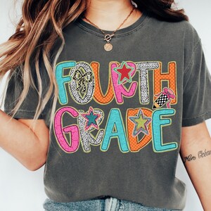 Fourth Grade Teacher Shirt Comfort Colors, 4th Grade Teacher Shirts, Back to School Shirt Teachers, Fourth Grade Crew Tee,Teacher Team Shirt