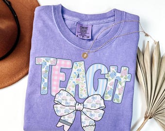 Teacher Shirt Comfort Colors, Floral Teacher Shirt, Summer Teacher Shirt, Back To School Teacher Shirt, Teacher Team Shirt, Gift for Teacher