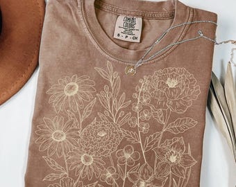 Christian Shirt, Comfort Colors, Bible Verse Shirt, Faith Tshirt, Christian Floral Shirt, Christian Tshirts, Wildflower Christian Tee, Gifts