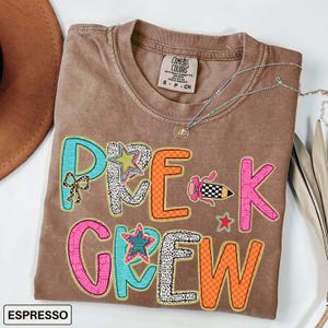 PreK Teacher Shirt, Comfort Colors, PreK Back to School Teacher Shirt, Pre-K Teacher Team Shirt, Preschool Crew, Pre-K TShirt, Pre K T-Shirt