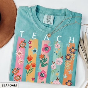 Back To School Teacher Shirt, Comfort Colors, Teacher Shirt, Summer Teacher Shirt, Floral Teacher Shirt, Teacher Team Shirt,Gift for Teacher