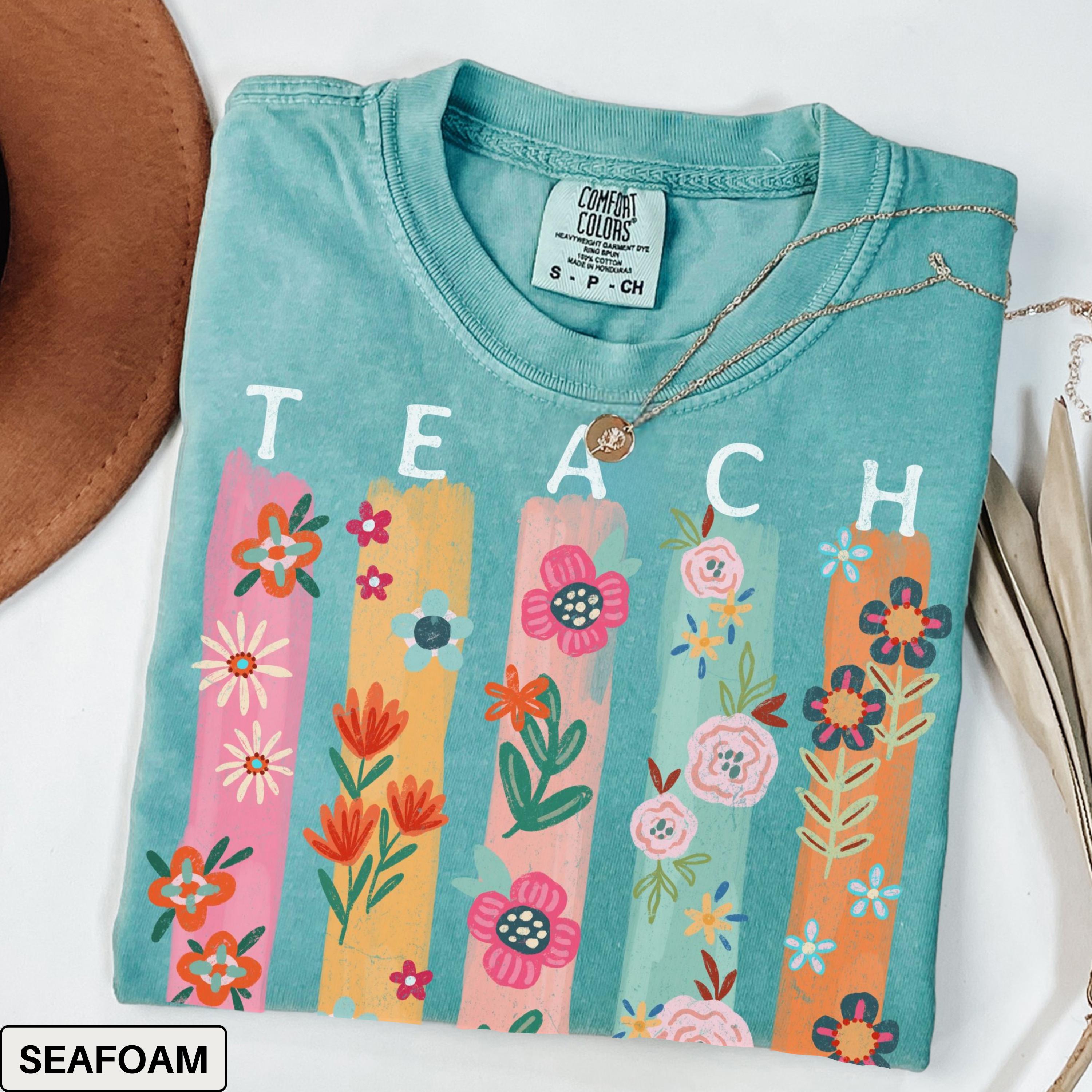 Teacher Shirt Comfort Colors, Summer Teacher Shirt, Floral Teacher Shirt, Back To School Teacher Shirt, Teacher Team Shirt, Gift for Teacher