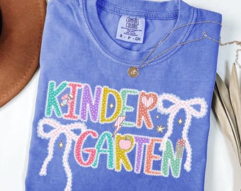 Kindergarten Teacher Shirt Comfort Colors, Kindergarten Shirt Teacher, Kindergarten Teacher Team Shirt, Back to School Shirt Teachers Kinder