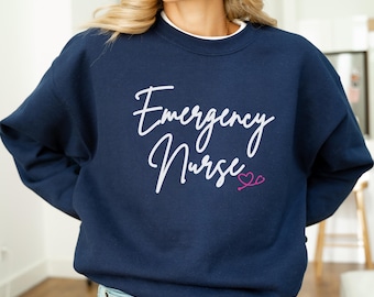 Emergency Nurse Sweatshirt, ER Nurse Sweatshirt, ER Nurse Gift, ER Nurse Shirt, Emergency Department Sweatshirt,Er Nurse Crewneck,Er Sweater