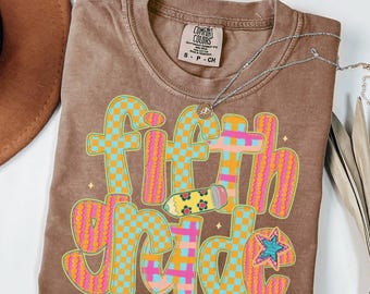Fifth Grade Teacher Shirt Comfort Colors, 5th Grade Teacher Shirts, Back to School Shirt Teachers, Fifth Grade Crew Tee, Teacher Team Shirts