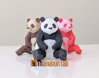 Panda Bear Magnetic Low Poly 3D Puzzle