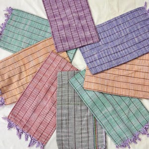 Handmade Khadi Cotton Gamcha Towel: Indian Bath Beach Towel, 220x115 CM