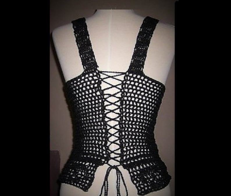 Halloween Costume Skull Corset Top Crochet Pattern Tutorial Etsy