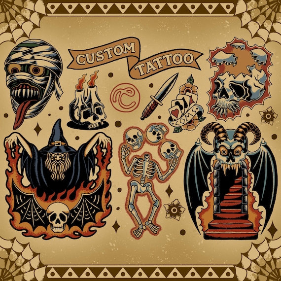 Custom Tattoo Design | Personalized Commission Unique Hand Drawn