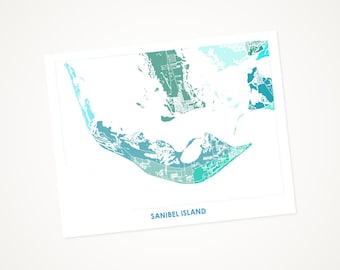 Sanibel island | Etsy Sanibel Island Map Pillow Ft Myers