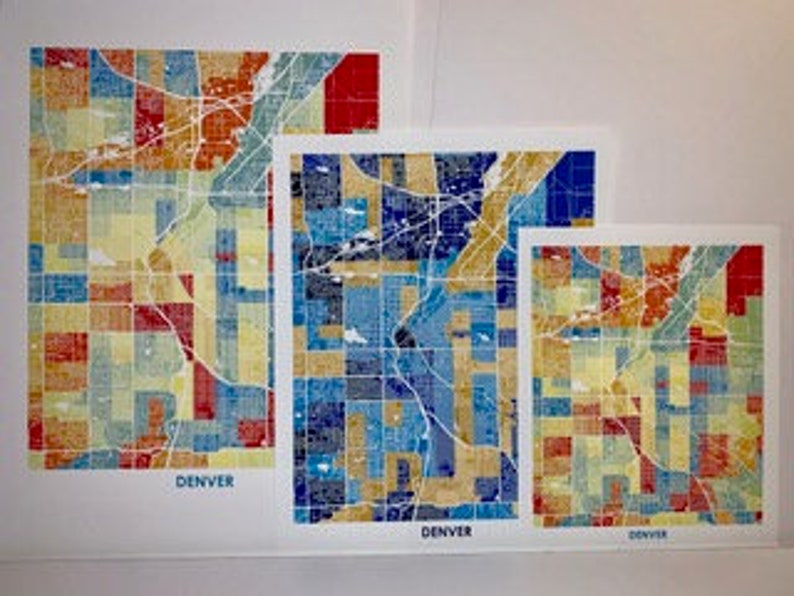 Juanitas Colorado Springs Map Print. Choose your Colors and Size. CO Travel Poster. Wall Art. image 10