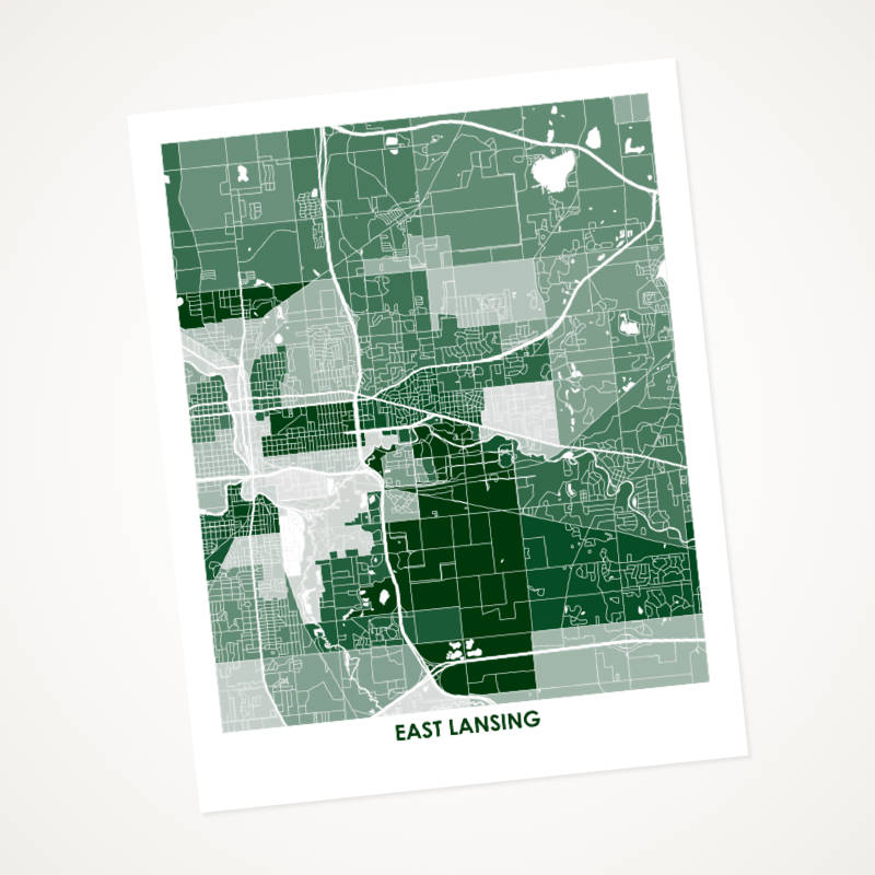 Lansing Map Art - Etsy