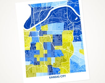 Juanitas Kansas City Missouri Map. Choose Your Colors. Perfect art for your favorite KC Royals Fan.